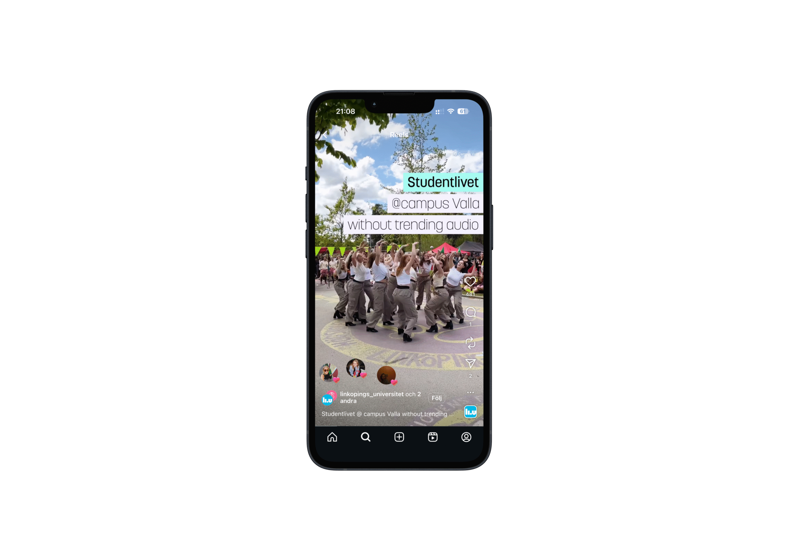 Mockup instagram reel